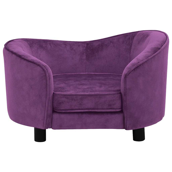 hundesofa 69x49x40 cm plys bordeauxfarvet