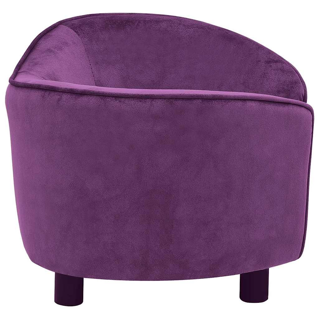 hundesofa 69x49x40 cm plys bordeauxfarvet