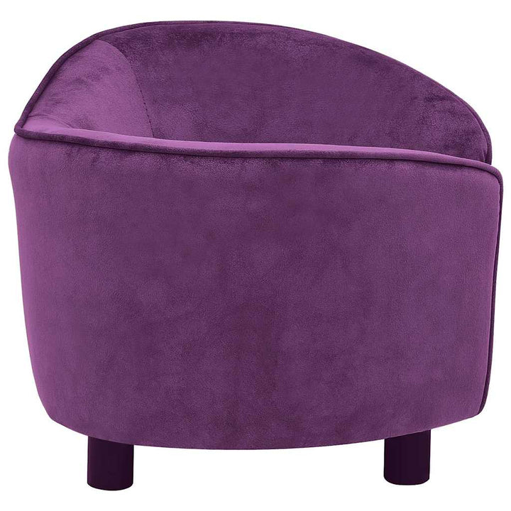 hundesofa 69x49x40 cm plys bordeauxfarvet