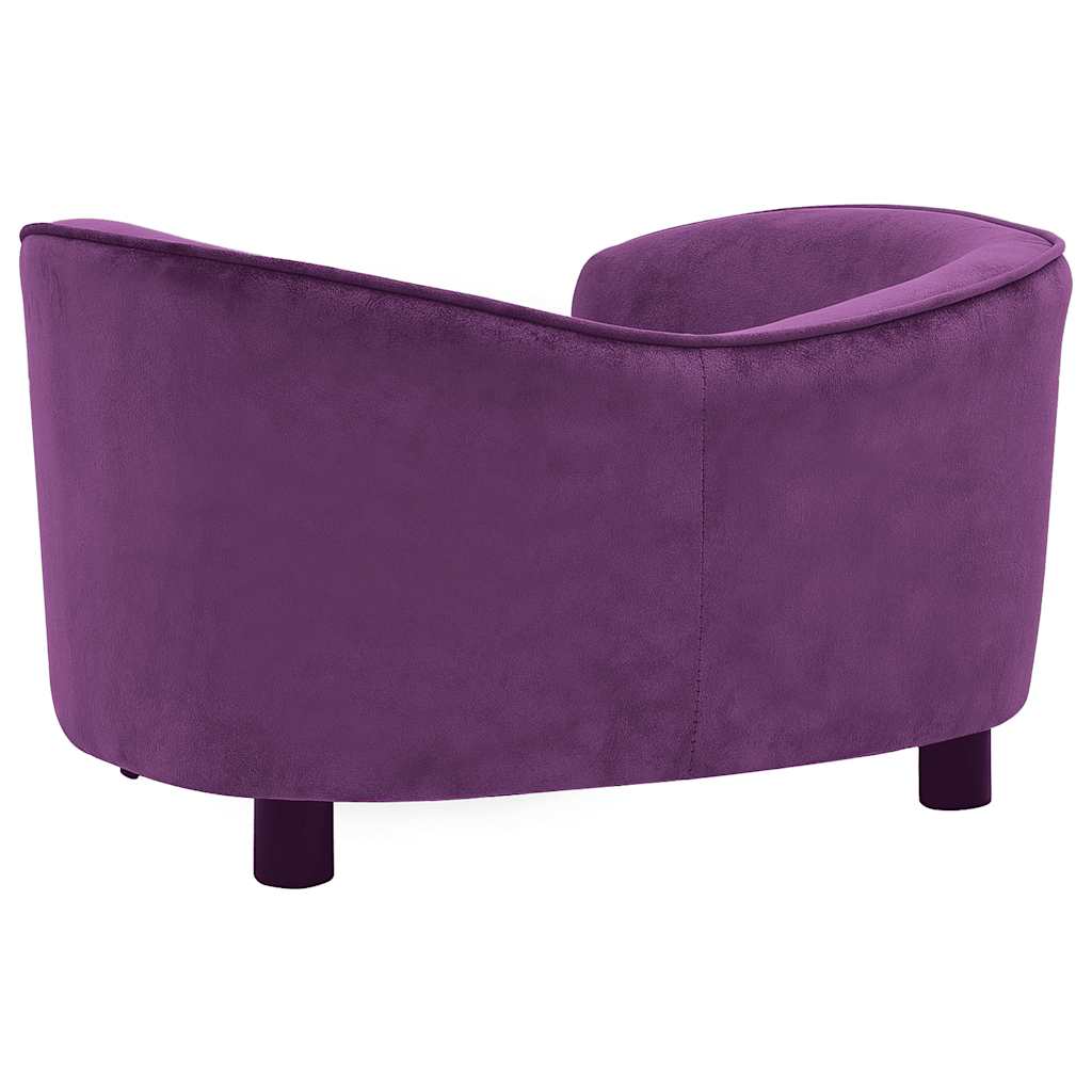 hundesofa 69x49x40 cm plys bordeauxfarvet