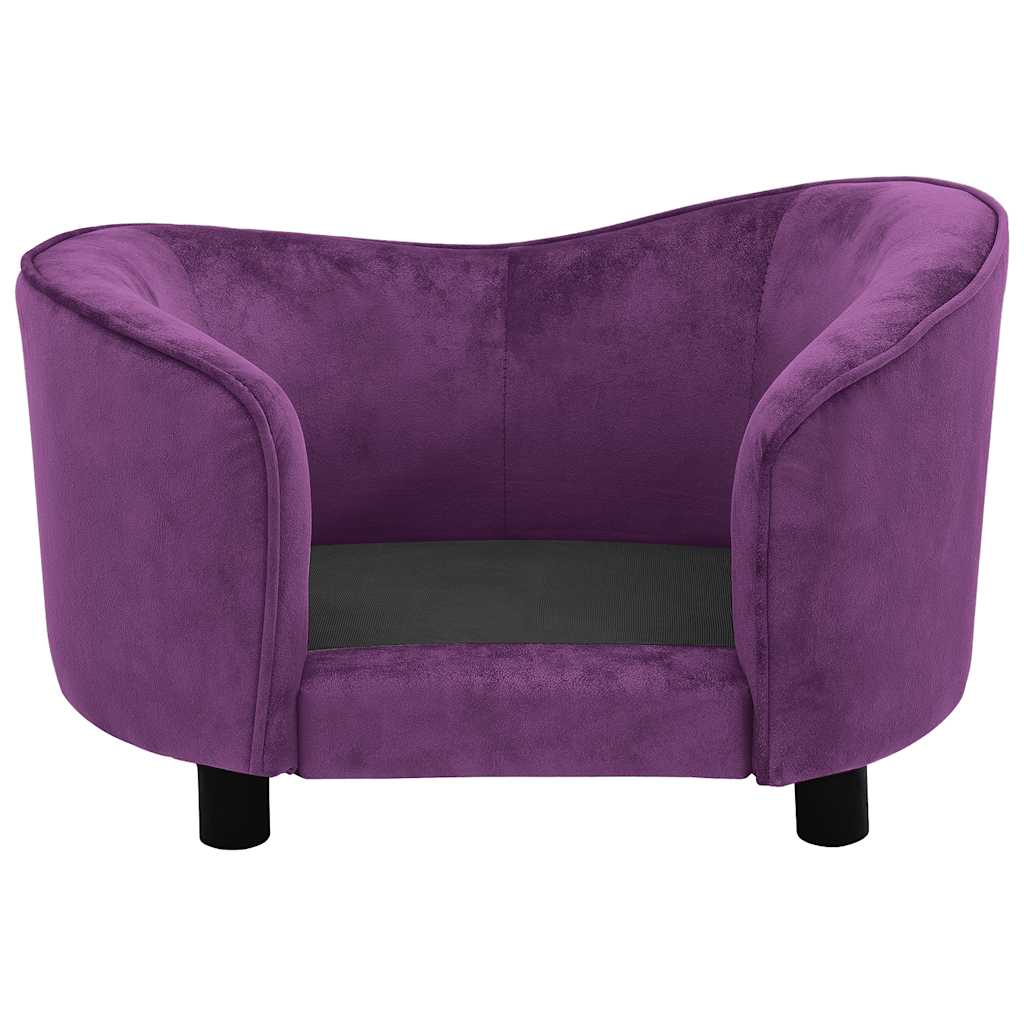 hundesofa 69x49x40 cm plys bordeauxfarvet