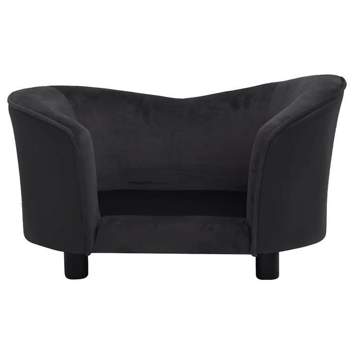hundesofa 69x49x40 cm plys og kunstlæder sort
