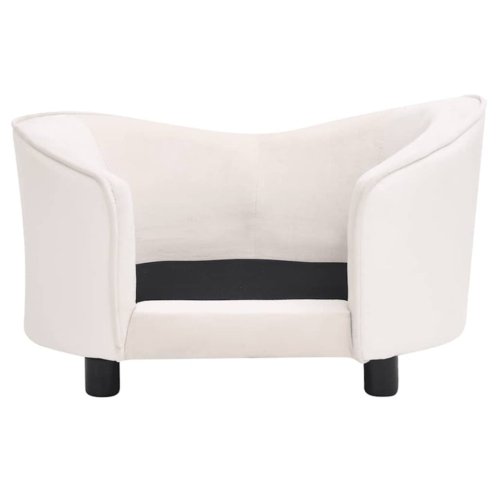 hundesofa 69x49x40 cm plys og kunstlæder cremefarvet