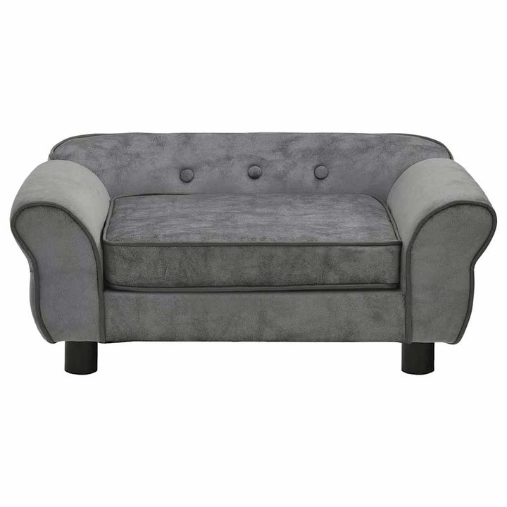 hundesofa 72x45x30 cm plys mørkegrå