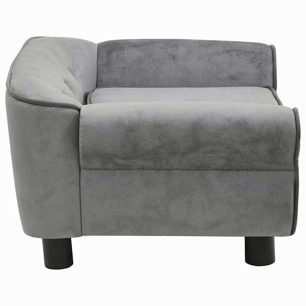 hundesofa 72x45x30 cm plys mørkegrå