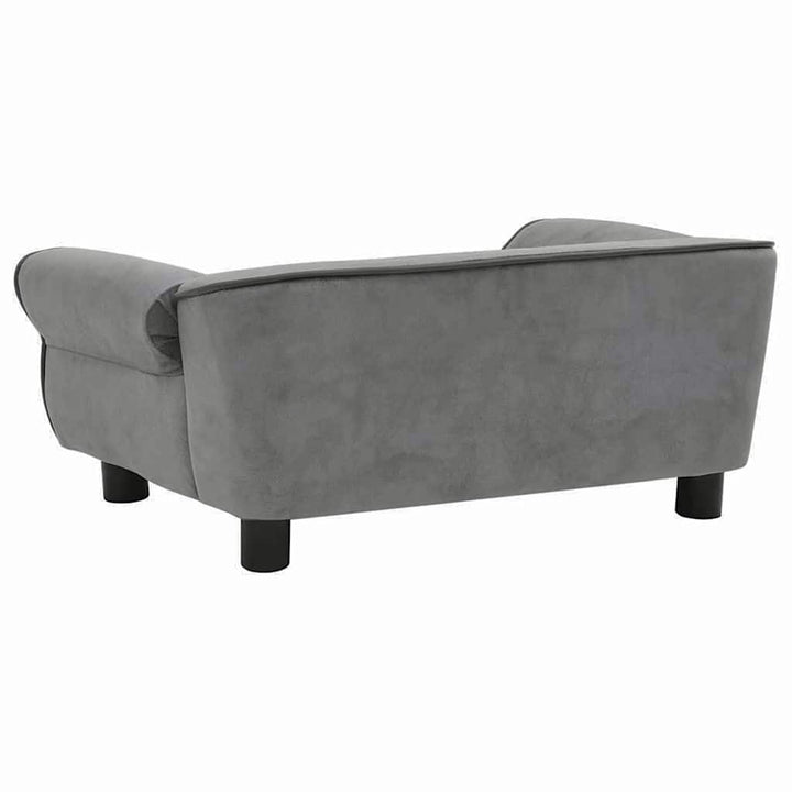 hundesofa 72x45x30 cm plys mørkegrå