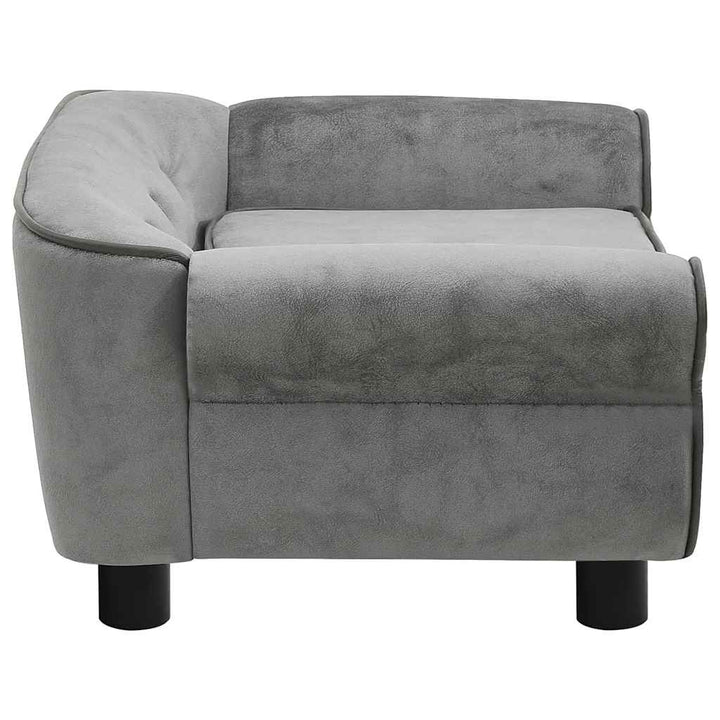 hundesofa 72x45x30 cm plys mørkegrå