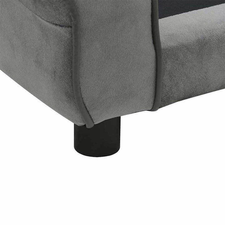 hundesofa 72x45x30 cm plys mørkegrå