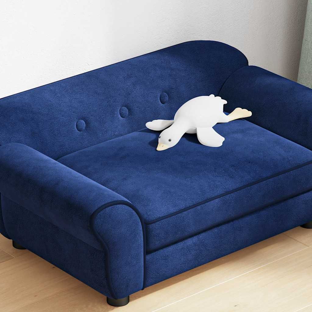 hundesofa 72x45x30 cm plys blå