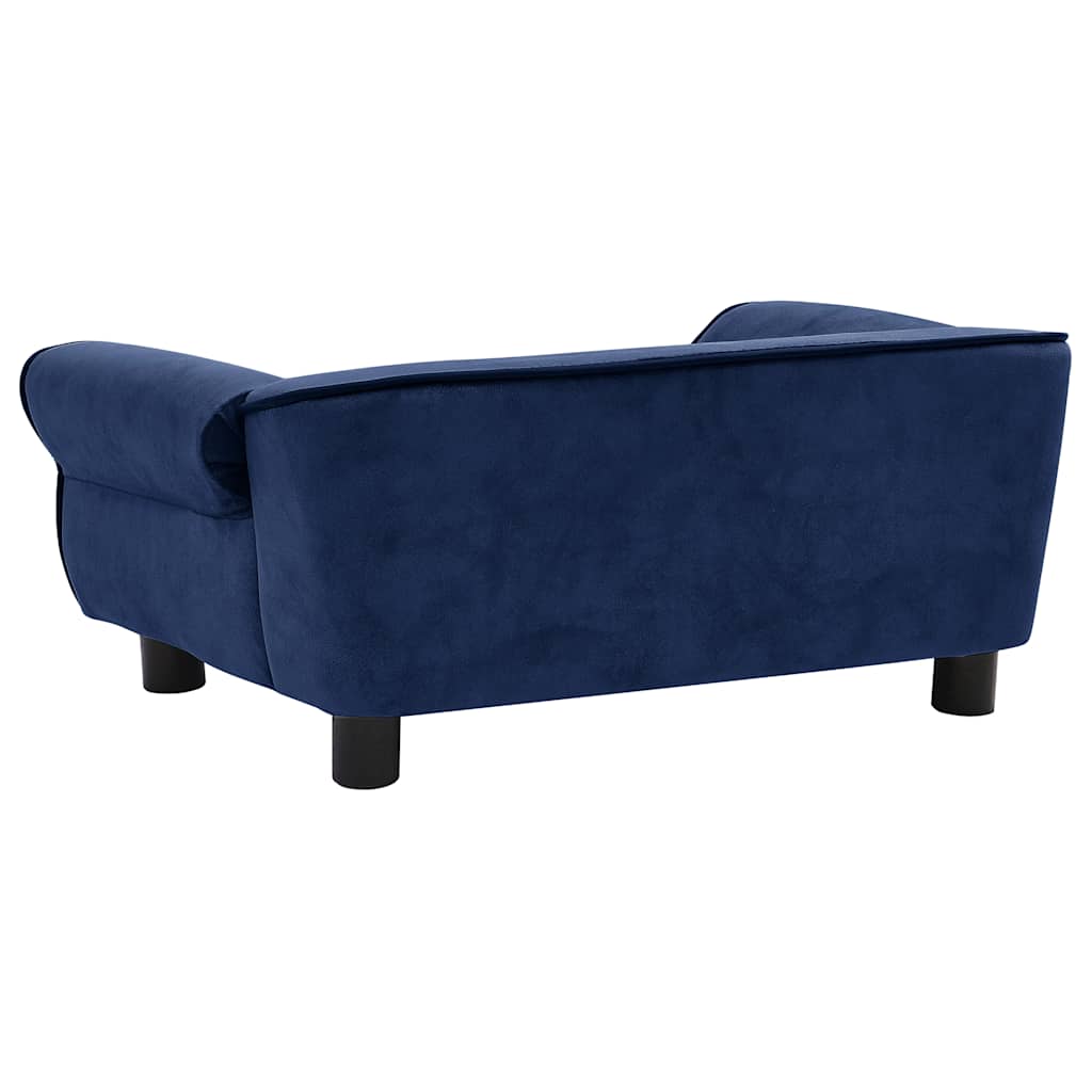hundesofa 72x45x30 cm plys blå