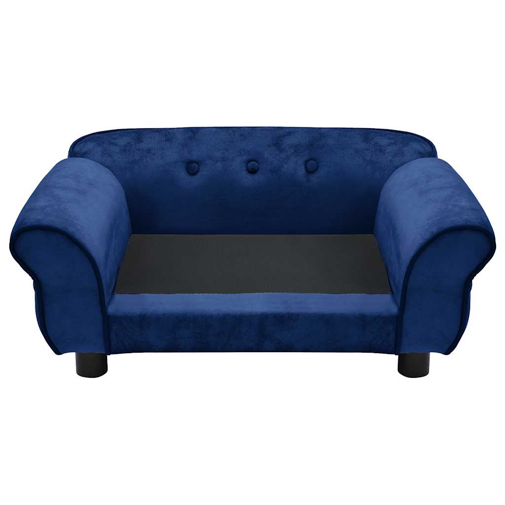 hundesofa 72x45x30 cm plys blå