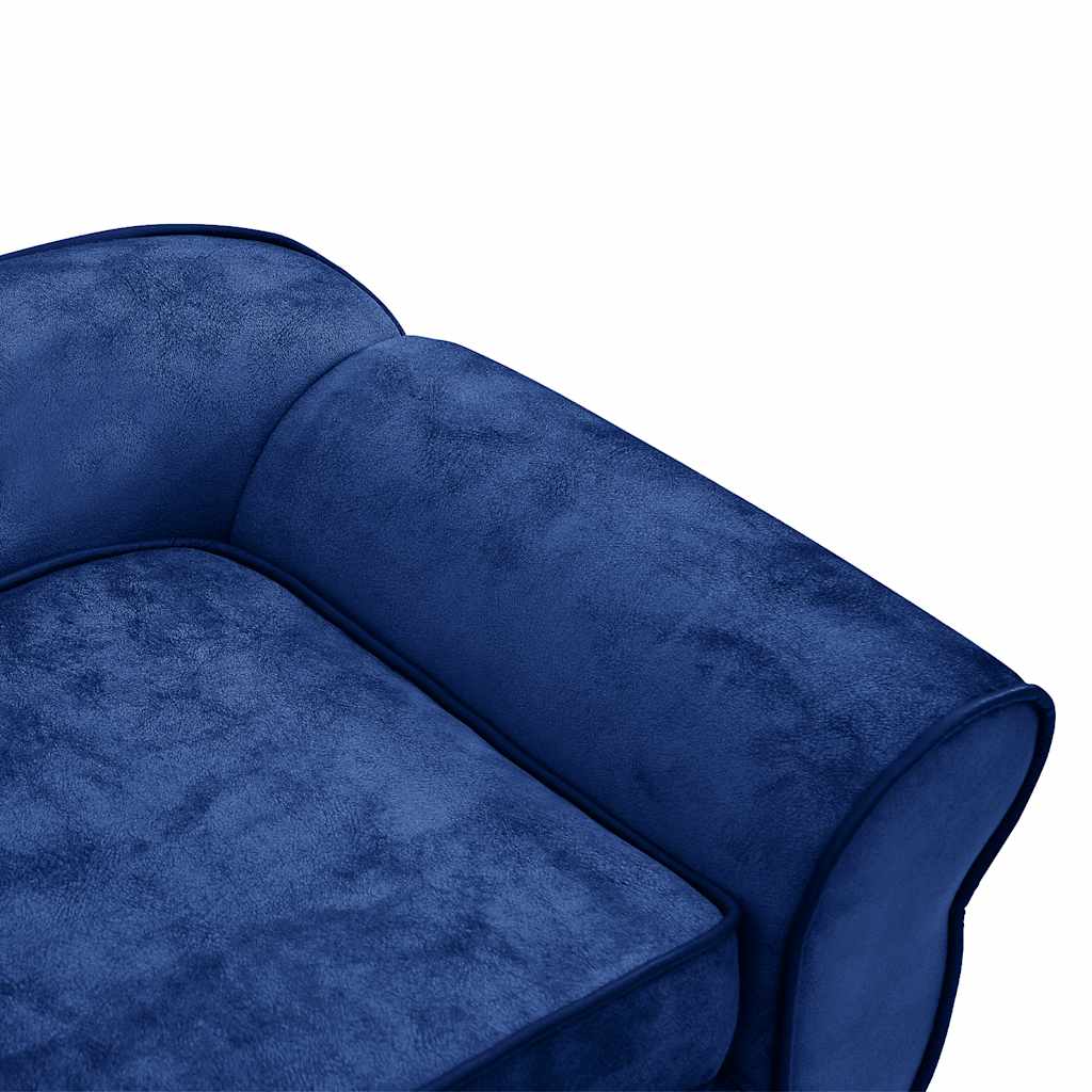hundesofa 72x45x30 cm plys blå