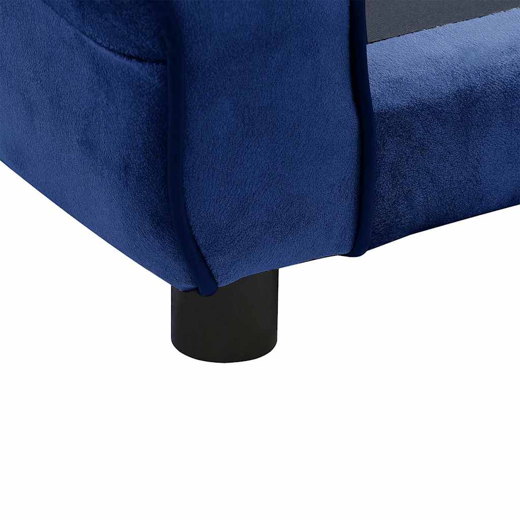 hundesofa 72x45x30 cm plys blå
