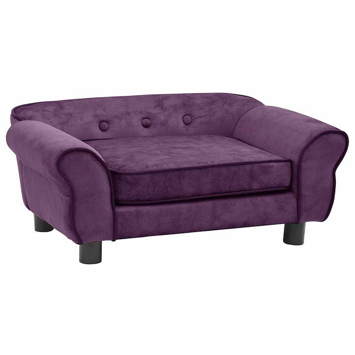 hundesofa 72x45x30 cm plys bordeauxfarvet