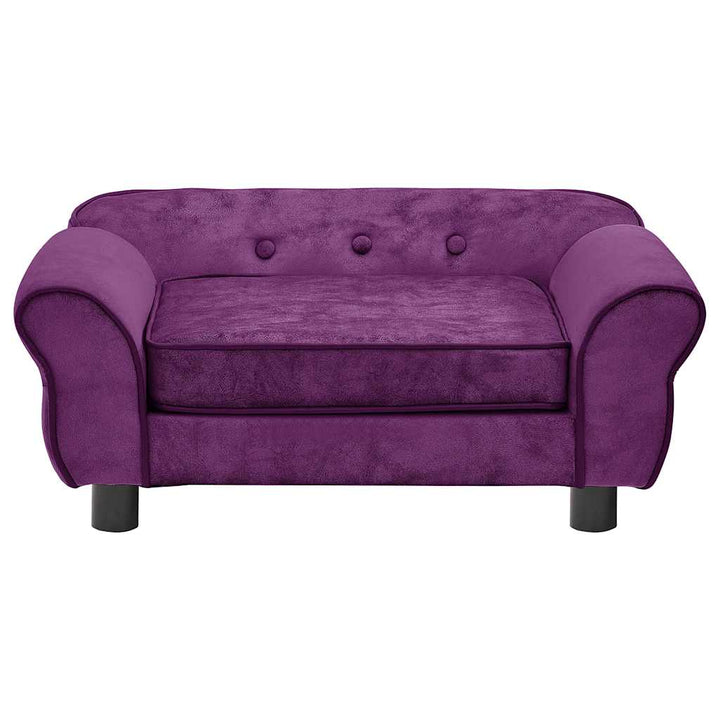 hundesofa 72x45x30 cm plys bordeauxfarvet