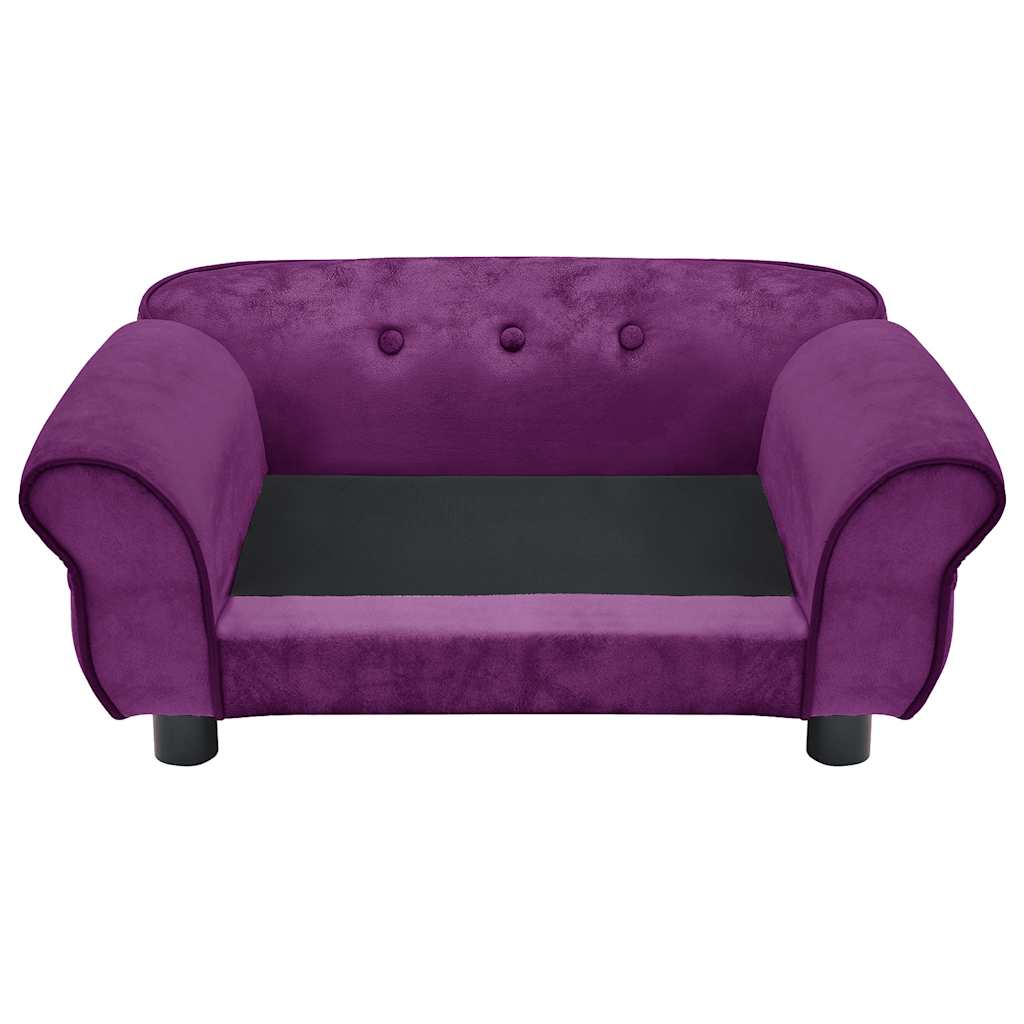 hundesofa 72x45x30 cm plys bordeauxfarvet