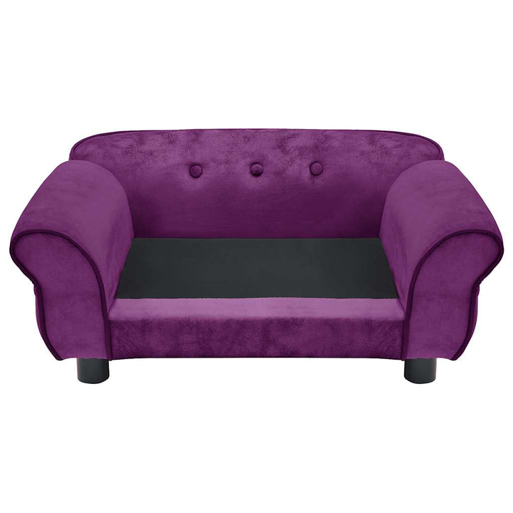 hundesofa 72x45x30 cm plys bordeauxfarvet