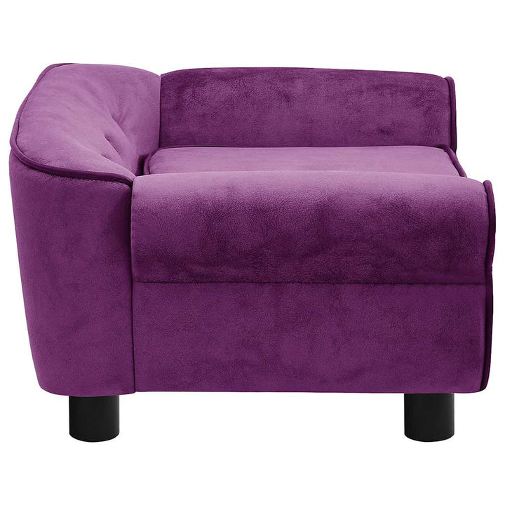 hundesofa 72x45x30 cm plys bordeauxfarvet