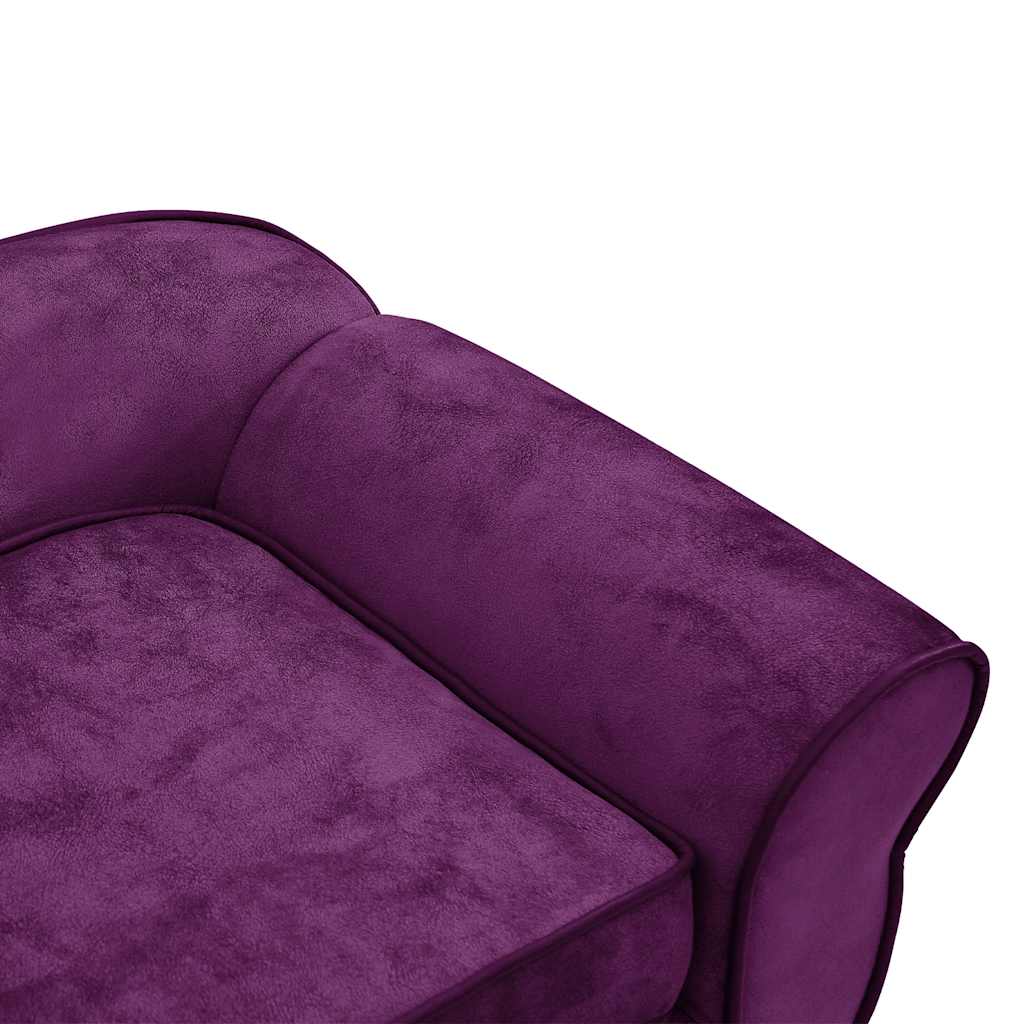 hundesofa 72x45x30 cm plys bordeauxfarvet