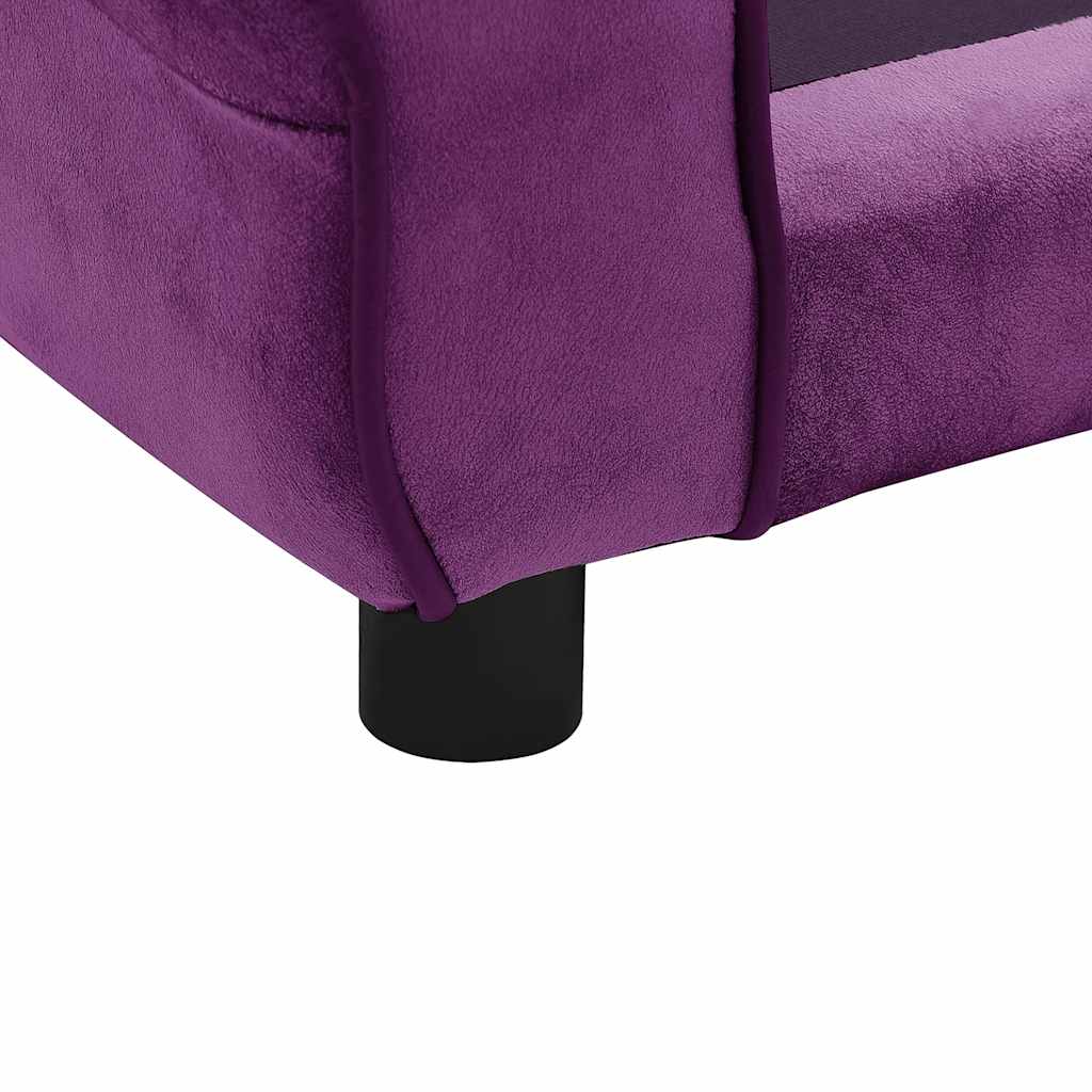 hundesofa 72x45x30 cm plys bordeauxfarvet