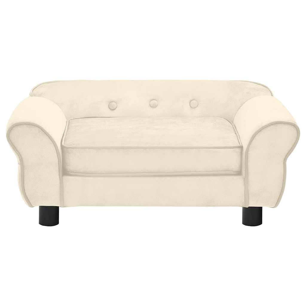 hundesofa 72x45x30 cm plys cremefarvet
