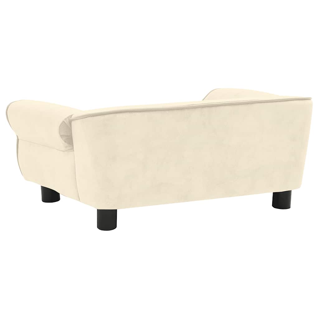 hundesofa 72x45x30 cm plys cremefarvet