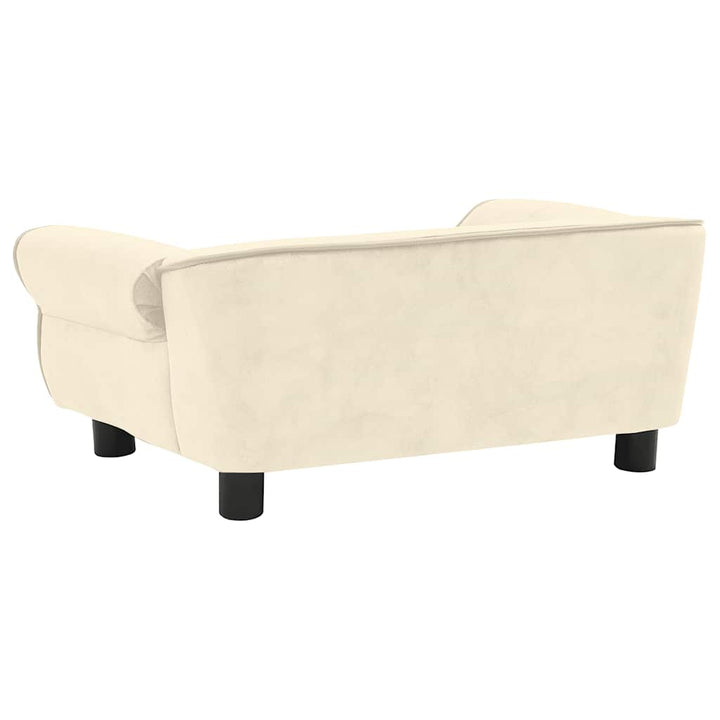 hundesofa 72x45x30 cm plys cremefarvet
