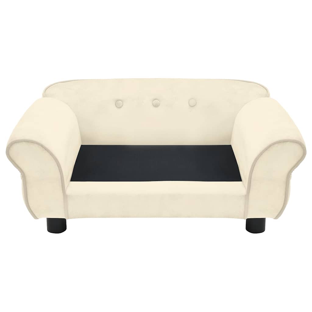 hundesofa 72x45x30 cm plys cremefarvet