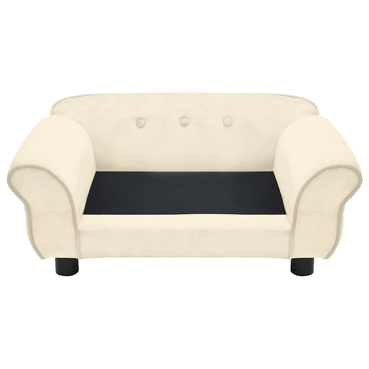 hundesofa 72x45x30 cm plys cremefarvet
