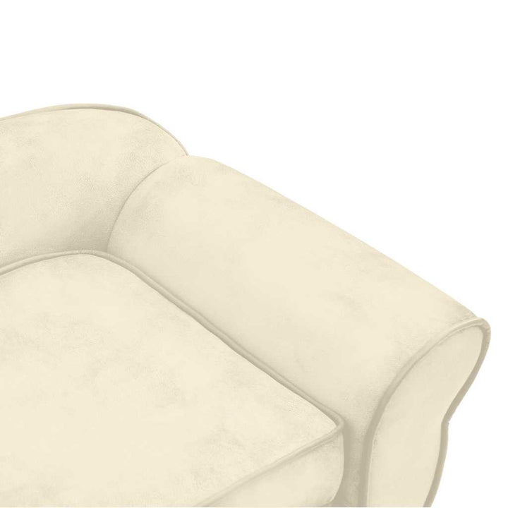 hundesofa 72x45x30 cm plys cremefarvet