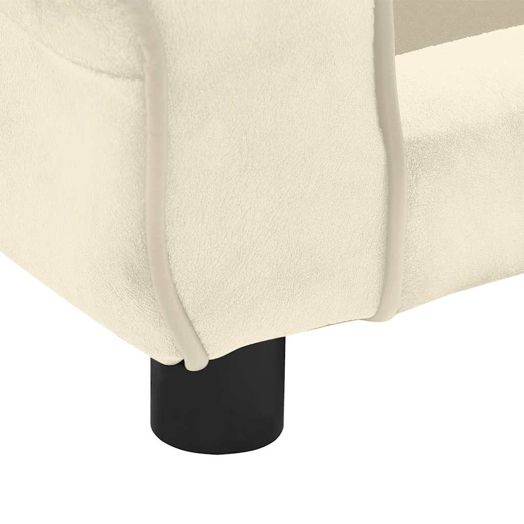 hundesofa 72x45x30 cm plys cremefarvet