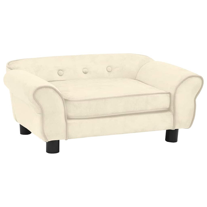 hundesofa 72x45x30 cm plys cremefarvet