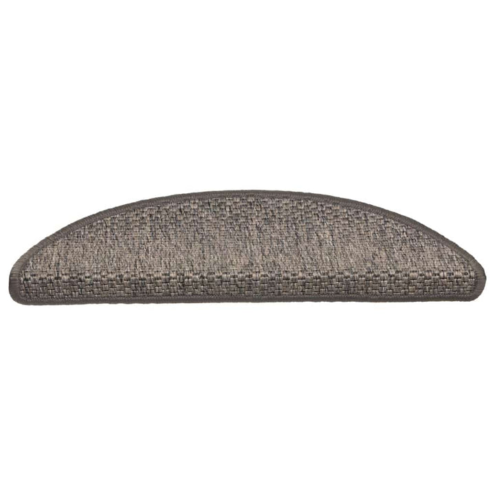 selvklæbende trappemåtter 15 stk. 56x17x3 cm sisal brun-beige