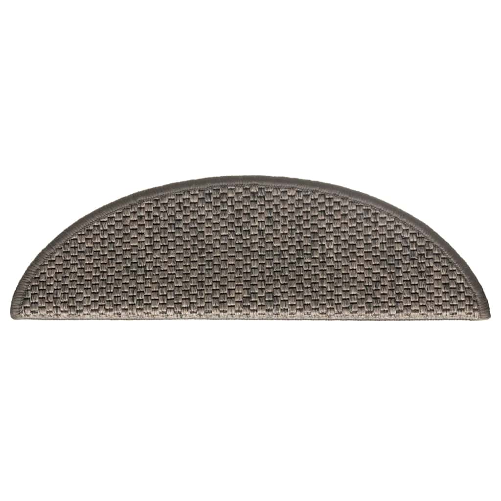 selvklæbende trappemåtter 15 stk. 56x17x3 cm sisal brun-beige