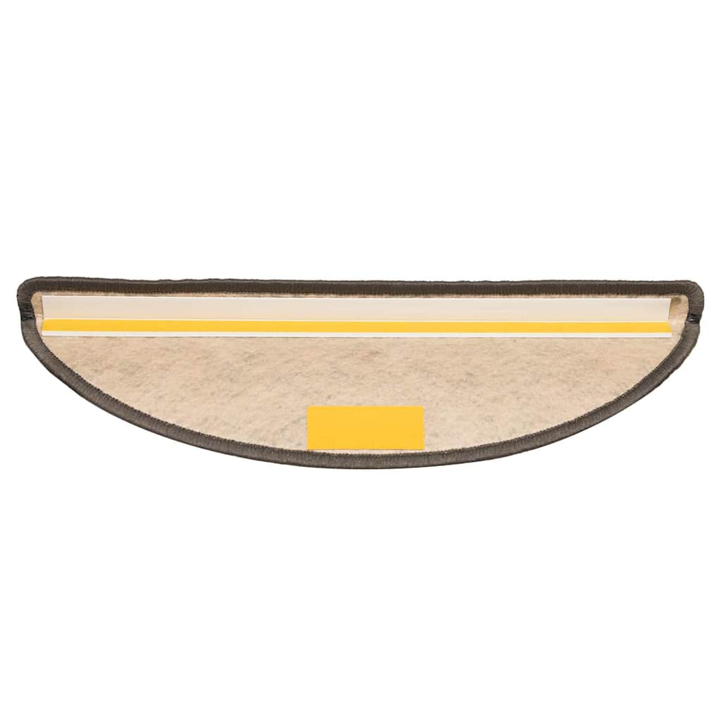 selvklæbende trappemåtter 15 stk. 56x17x3 cm sisal brun-beige