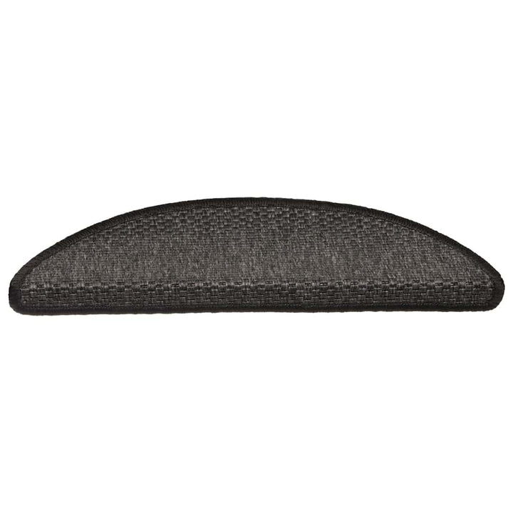 selvklæbende trappemåtter 15 stk. 56x17x3cm sisal-look antracit