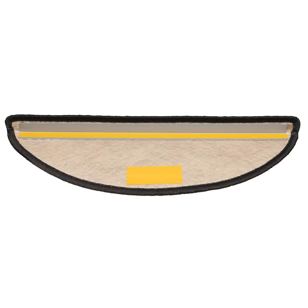 selvklæbende trappemåtter 15 stk. 56x17x3cm sisal-look antracit