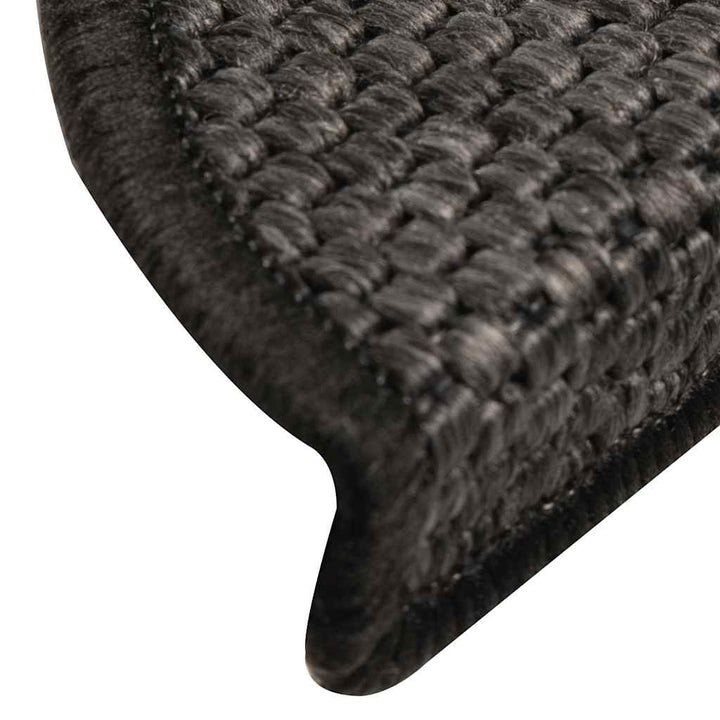 selvklæbende trappemåtter 15 stk. 56x17x3cm sisal-look antracit