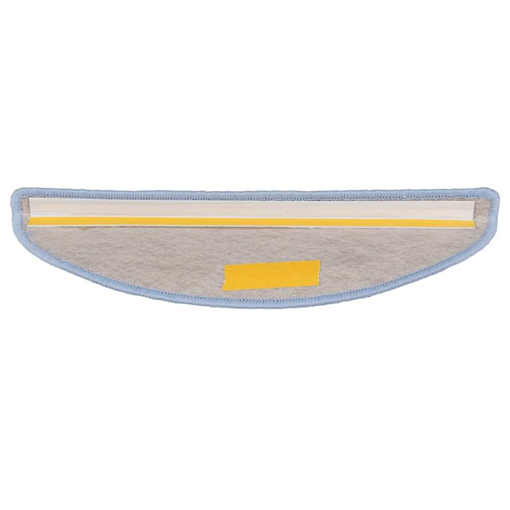 selvklæbende trappemåtter 15 stk. 56x17x3 cm sisal-look blå