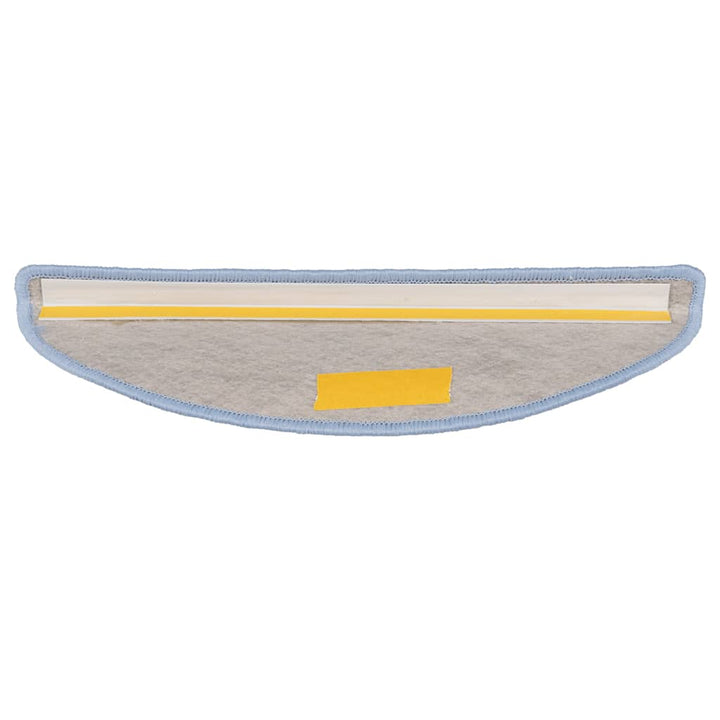 selvklæbende trappemåtter 15 stk. 56x17x3 cm sisal-look blå