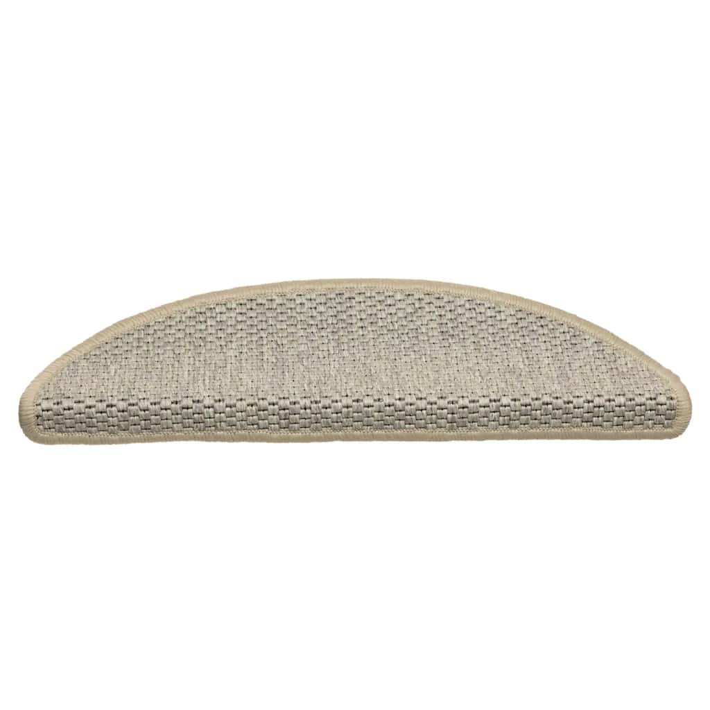 selvklæbende trappemåtte 15 stk. 56x17x3 cm sisal-look lysegrøn