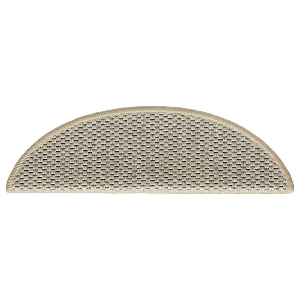 selvklæbende trappemåtte 15 stk. 56x17x3 cm sisal-look lysegrøn