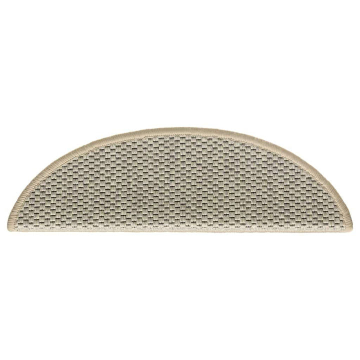 selvklæbende trappemåtte 15 stk. 56x17x3 cm sisal-look lysegrøn