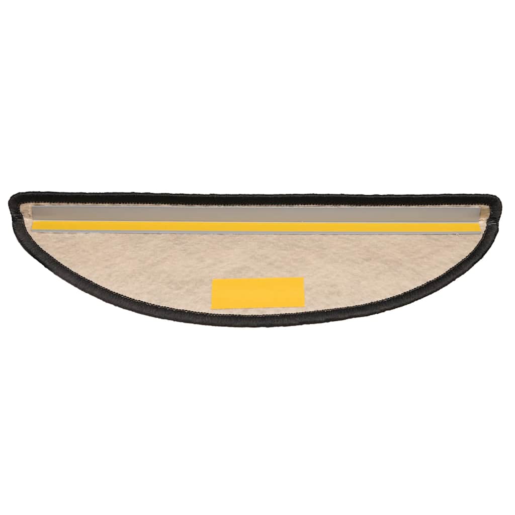 selvklæbende trappemåtter 15 stk. 65x21x4cm sisal-look antracit