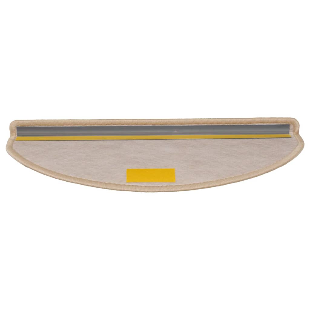 selvklæbende trappemåtter 15stk. 65x21x4cm sisal-look lys beige
