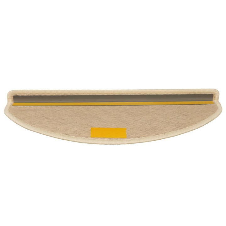 selvklæbende trappemåtter 15 stk. 65x21x4 cm sisal-look creme