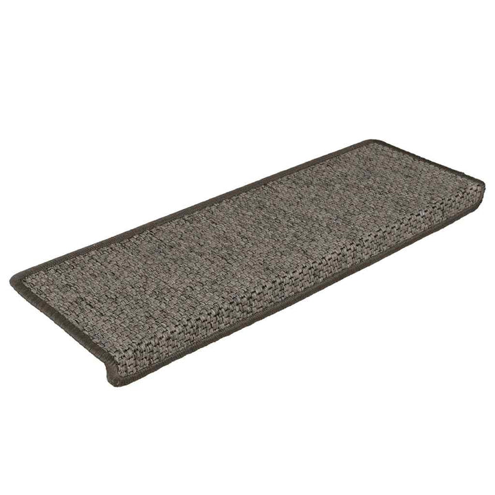 selvklæbende trappemåtter 15stk. 65x21x4cm sisal-look grå beige