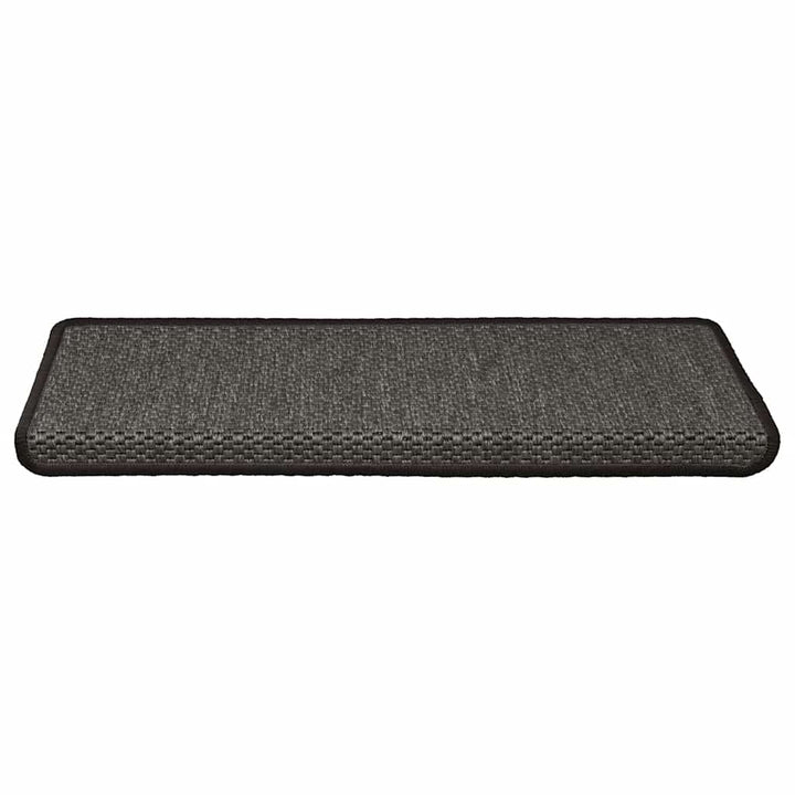 selvklæbende trappemåtter 15 stk. 65x21x4cm sisal-look antracit