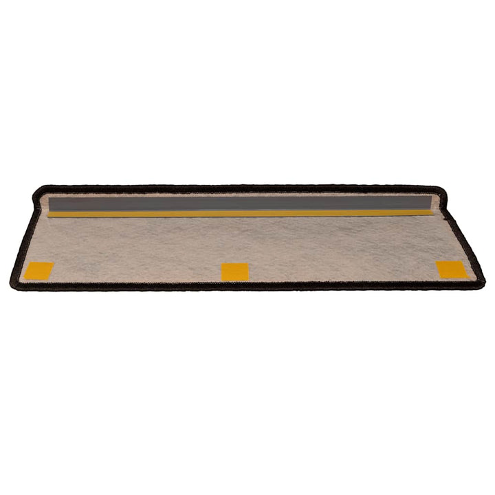 selvklæbende trappemåtter 15 stk. 65x21x4cm sisal-look antracit