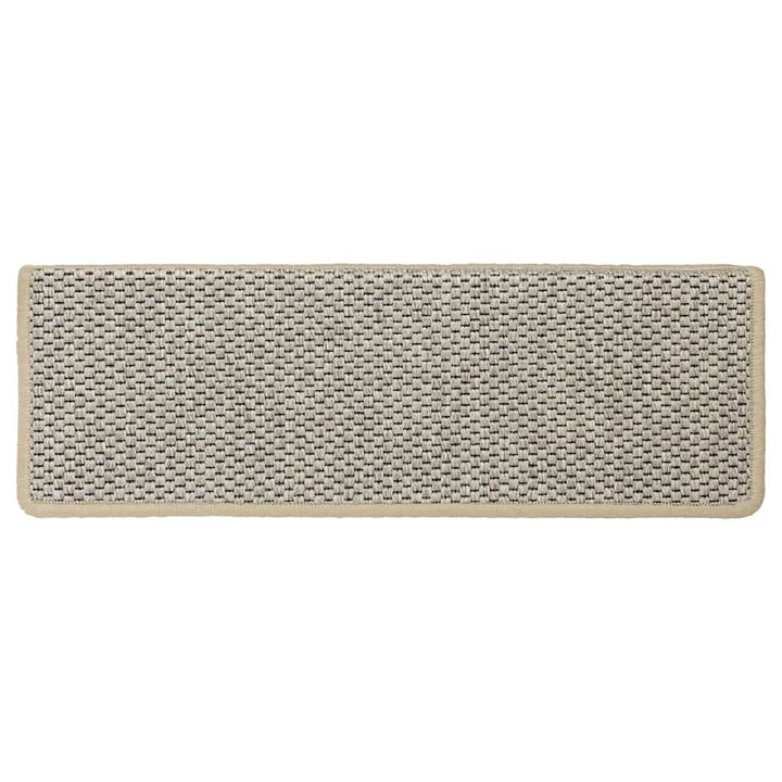 selvklæbende trappemåtter 15 stk. 65x21x4 cm sisal-look grøn